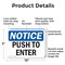 Signmission Push To Open, 10 in W x Rectangle, Plastic OS-2PACK-NS-P-710-L-17927 - alternate 3